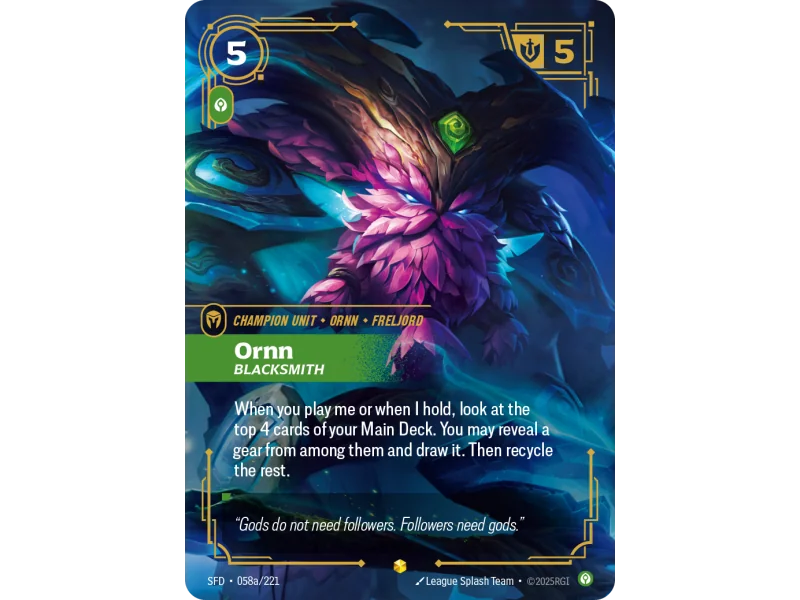 Ornn, Blacksmith SFD-058A | Spiritforged | ProCards México