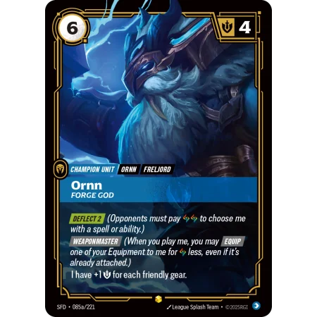 Ornn, Forge God SFD-085A | Spiritforged | ProCards México
