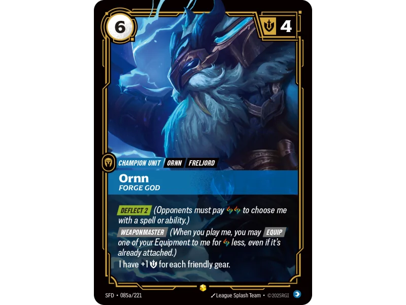 Ornn, Forge God SFD-085A | Spiritforged | ProCards México