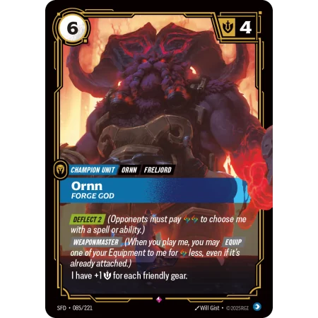Ornn, Forge God SFD-085 | Spiritforged | ProCards México