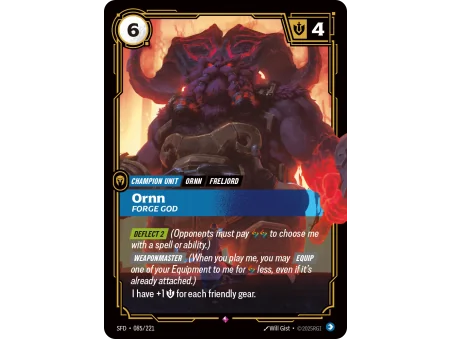 Ornn, Forge God SFD-085 | Spiritforged | ProCards México