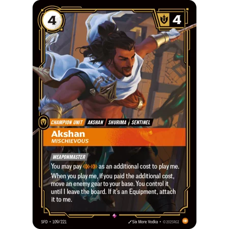 Akshan, Mischievous SFD-109 | Spiritforged | ProCards México