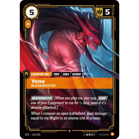 Yone, Blademaster SFD-116 | Spiritforged | ProCards México