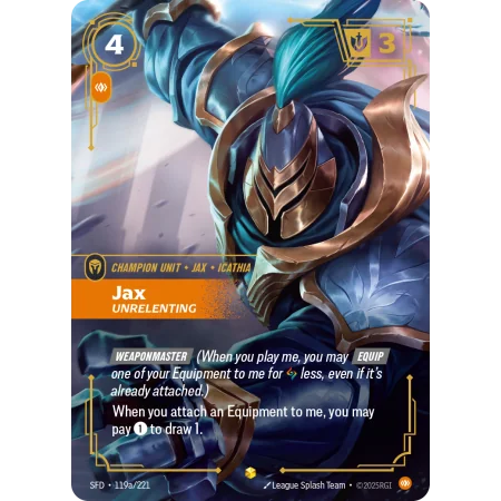 Jax, Unrelenting SFD-119A | Spiritforged | ProCards México