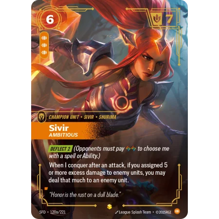 Sivir, Ambitious SFD-120A | Spiritforged | ProCards México