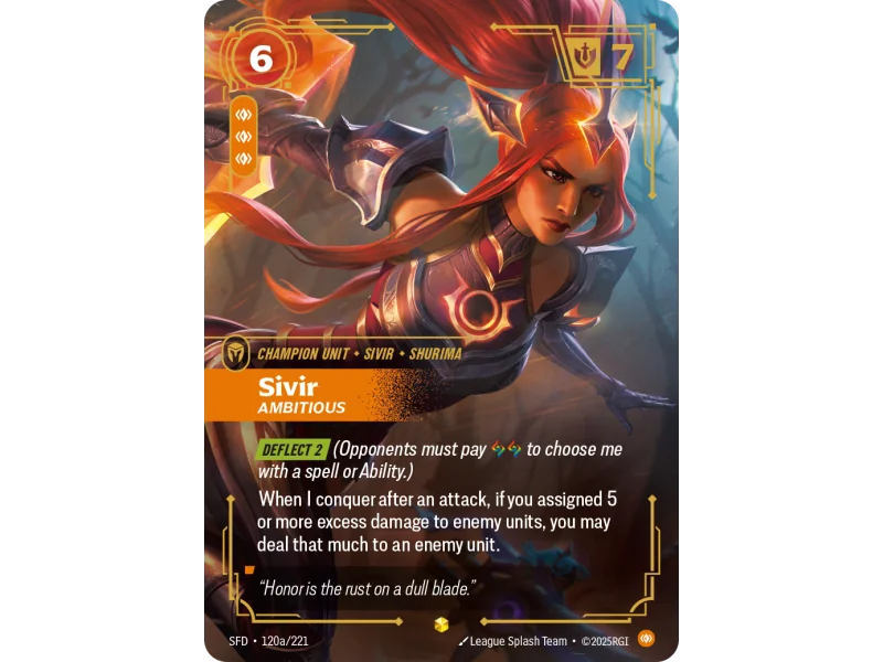 Sivir, Ambitious SFD-120A | Spiritforged | ProCards México