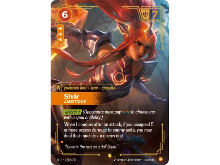 Sivir, Ambitious SFD-120A | Spiritforged | ProCards México