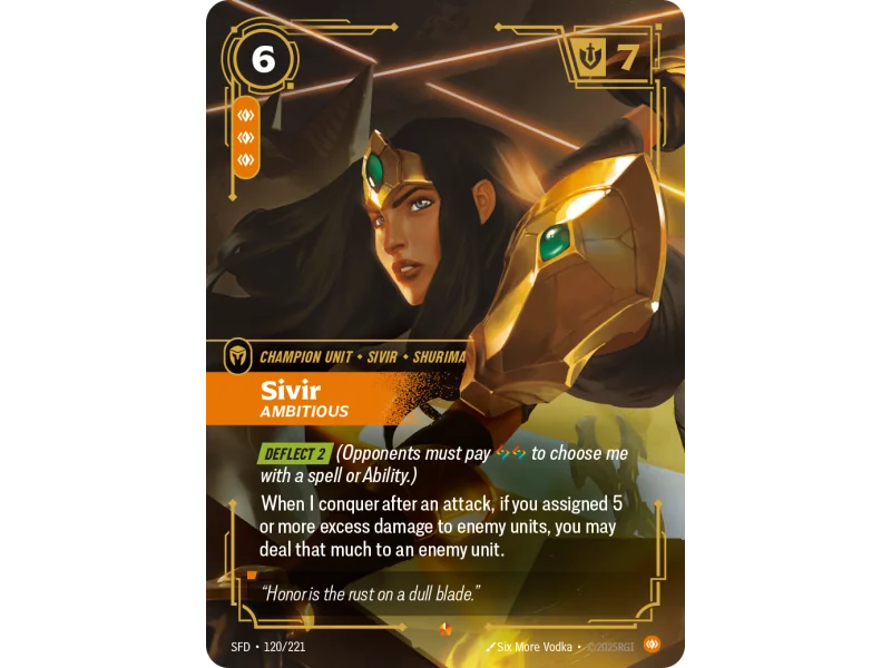 Sivir, Ambitious SFD-120 | Spiritforged | ProCards México