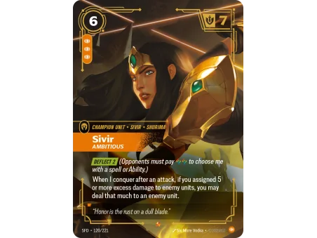 Sivir, Ambitious SFD-120 | Spiritforged | ProCards México