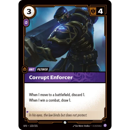 Corrupt Enforcer SFD-123 | Spiritforged | ProCards México