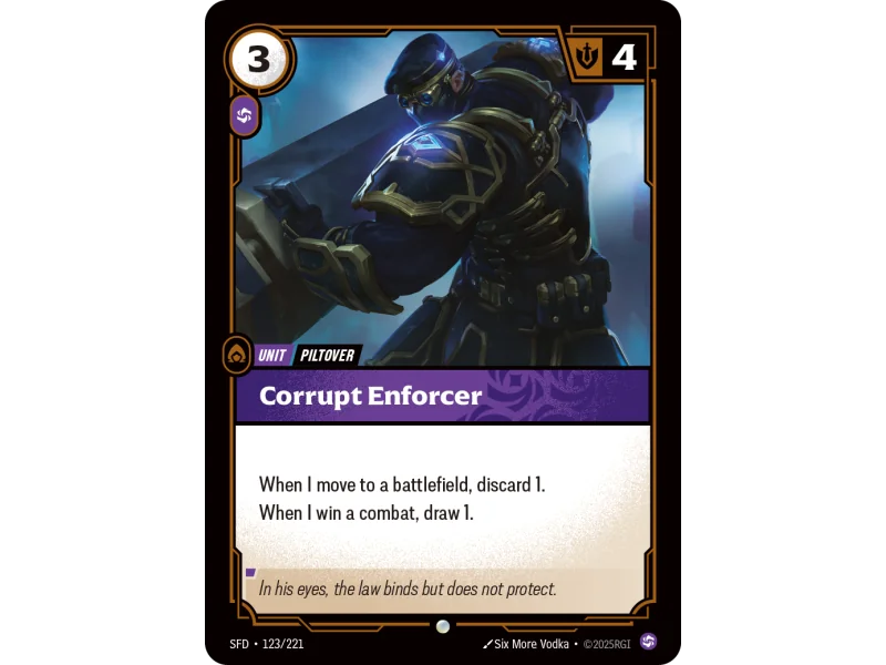 Corrupt Enforcer SFD-123 | Spiritforged | ProCards México