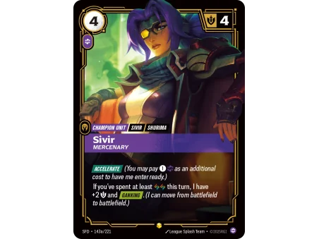Sivir, Mercenary SFD-143A | Spiritforged | ProCards México