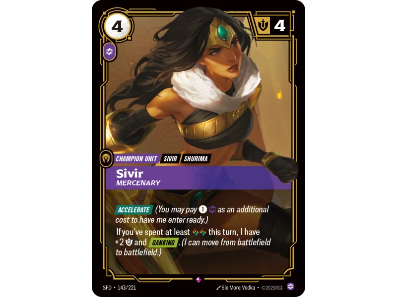 Sivir, Mercenary SFD-143 | Spiritforged | ProCards México