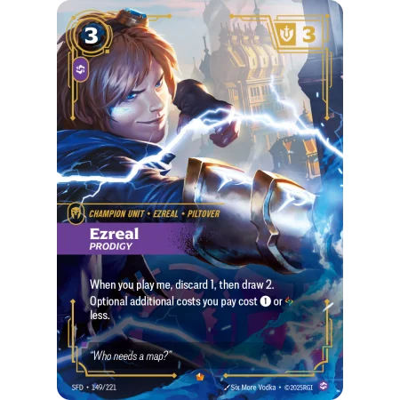 Ezreal, Prodigy SFD-149 | Spiritforged | ProCards México