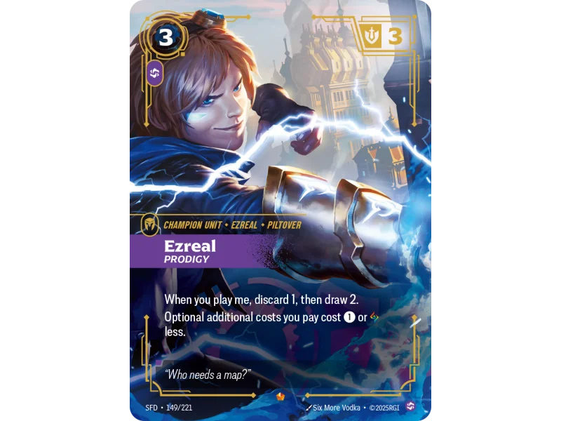 Ezreal, Prodigy SFD-149 | Spiritforged | ProCards México