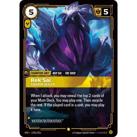 Rek'Sai, Swarm Queen SFD-170A | Spiritforged | ProCards México