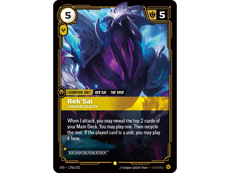 Rek'Sai, Swarm Queen SFD-170A | Spiritforged | ProCards México