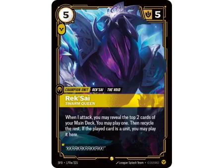 Rek'Sai, Swarm Queen SFD-170A | Spiritforged | ProCards México