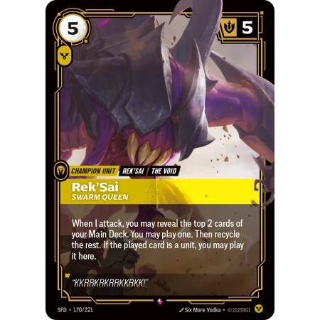 Rek'Sai, Swarm Queen SFD-170 | Spiritforged | ProCards México