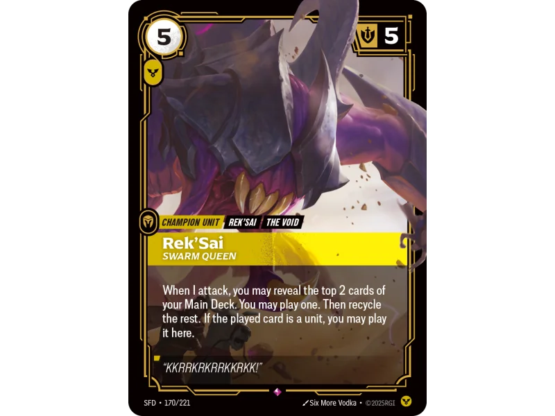 Rek'Sai, Swarm Queen SFD-170 | Spiritforged | ProCards México