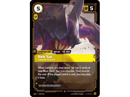 Rek'Sai, Swarm Queen SFD-170 | Spiritforged | ProCards México