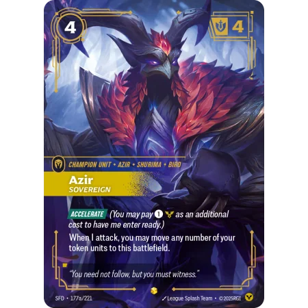 Azir, Sovereign SFD-177A | Spiritforged | ProCards México