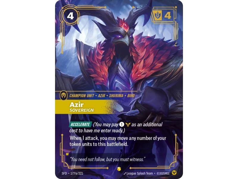 Azir, Sovereign SFD-177A | Spiritforged | ProCards México