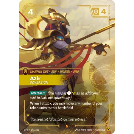 Azir, Sovereign SFD-177 | Spiritforged | ProCards México