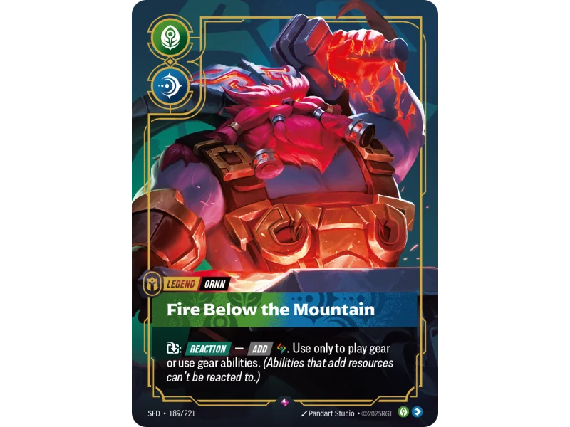 Fire Below the Mountain SFD-189 | Spiritforged | ProCards México