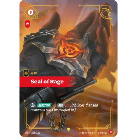 Seal of Rage SFD-222 | Spiritforged | ProCards México