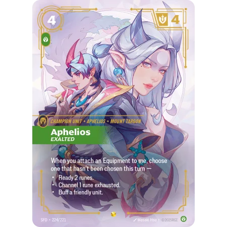 Aphelios, Exalted SFD-224 | Spiritforged | ProCards México
