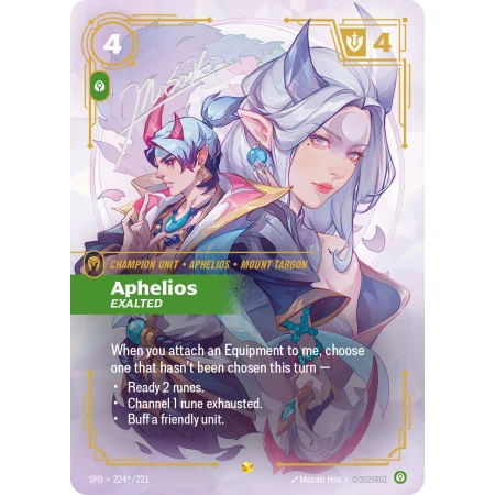 Aphelios, Exalted SFD-224-STAR-221 | Spiritforged | ProCards México
