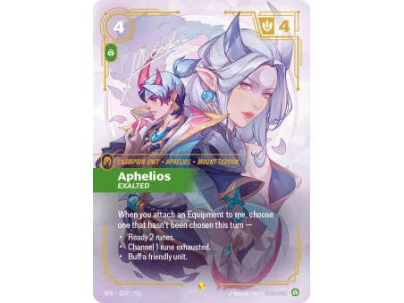 Aphelios, Exalted SFD-224-STAR-221 | Spiritforged | ProCards México