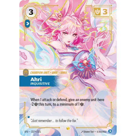Ahri, Inquisitive SFD-227-STAR-221 | Spiritforged | ProCards México