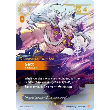 Sett, Brawler SFD-232-STAR-221 | Spiritforged | ProCards México