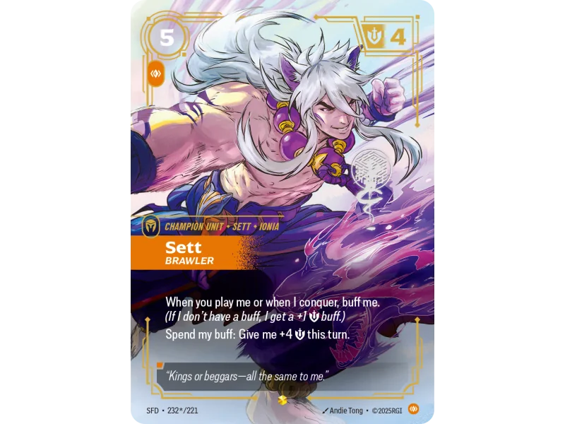 Sett, Brawler SFD-232-STAR-221 | Spiritforged | ProCards México