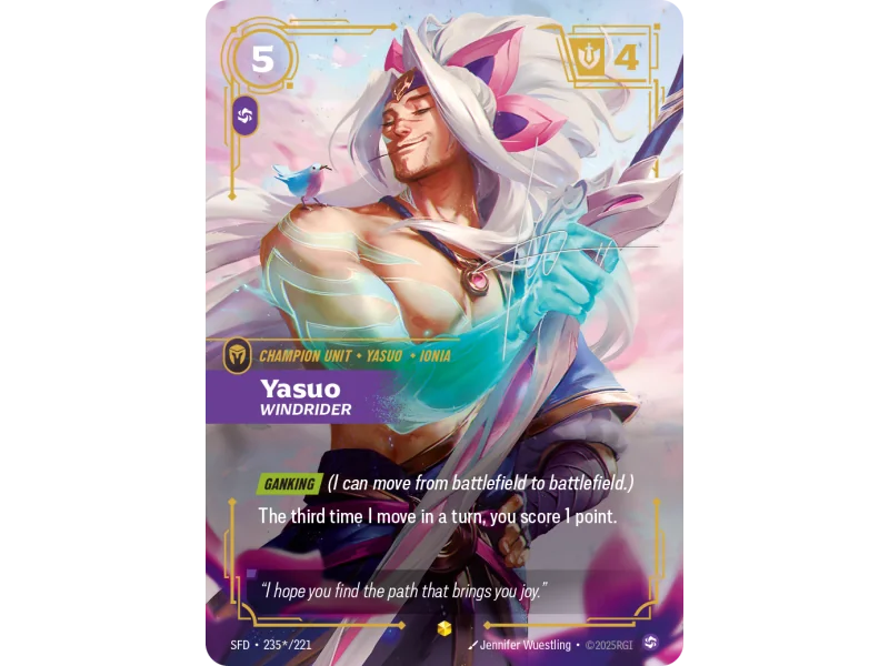 Yasuo, Windrider SFD-235-STAR-221 | Spiritforged | ProCards México