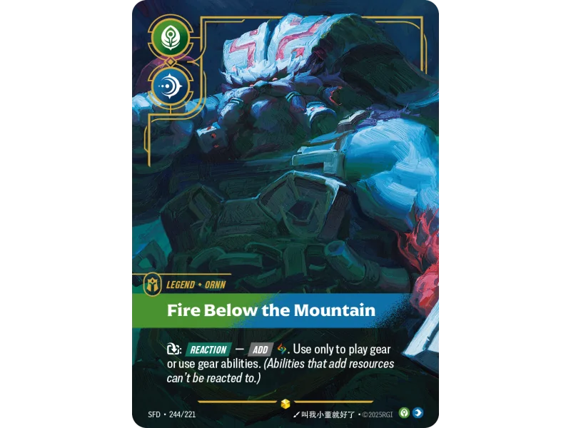 Fire Below the Mountain SFD-244 | Spiritforged | ProCards México