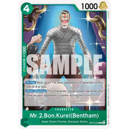 Mr.2.Bon.Kurei(Bentham) OP16-036 | OP16 | ProCards México