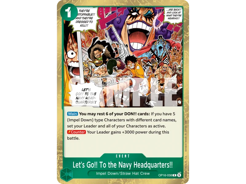 Let's Go!! To the Navy Headquarters!! OP16-038 | OP16 | ProCards México