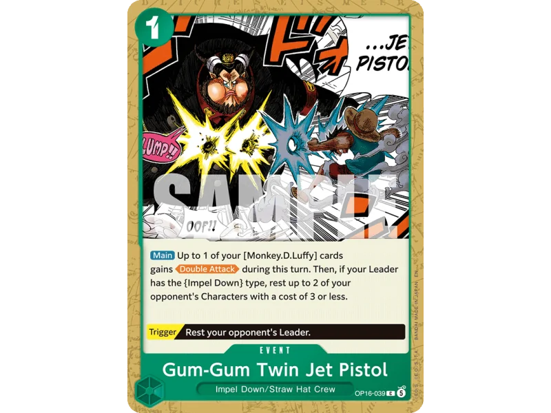 Gum-Gum Twin Jet Pistol OP16-039 | OP16 | ProCards México