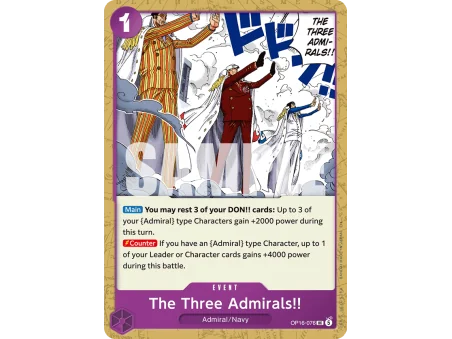 The Three Admirals!! OP16-076 | OP16 | ProCards México