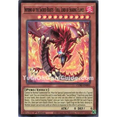 Uria, Lord of Searing Flames - Sacred Beast of Cataclysmic Fire (Super Rare)