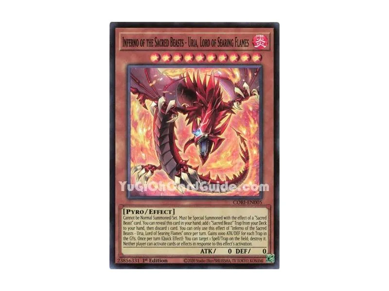 Uria, Lord of Searing Flames - Sacred Beast of Cataclysmic Fire (Starlight Rare)