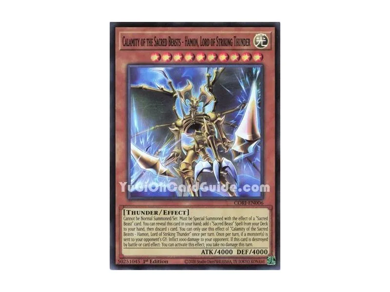 Hamon, Lord of Striking Thunder - Sacred Beast of Sinful Catastrophe (Super Rare)