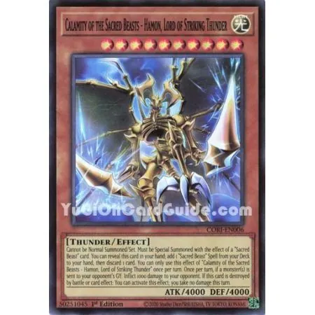 Hamon, Lord of Striking Thunder - Sacred Beast of Sinful Catastrophe (Starlight Rare)
