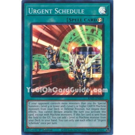 Urgent Schedule