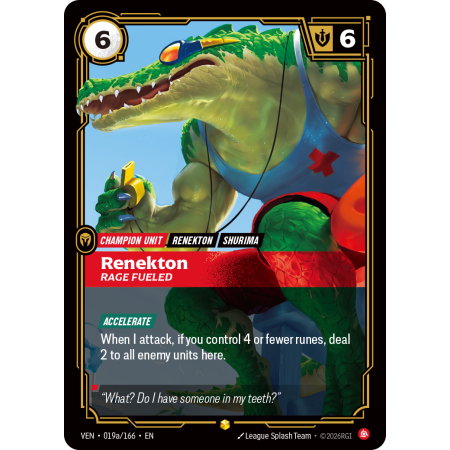 Renekton, Rage Fueled