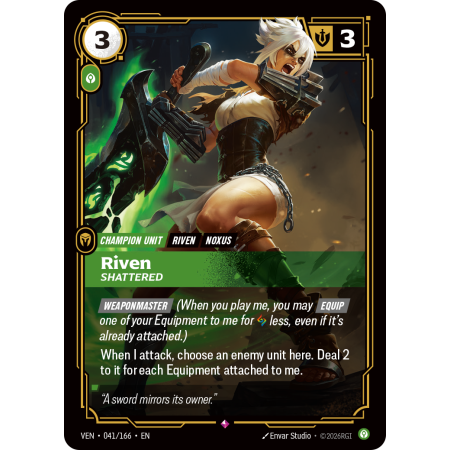 Riven, Shattered