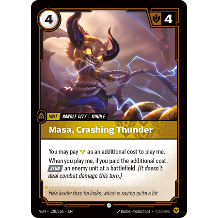 Masa, Crashing Thunder